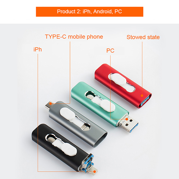 2020 new arrival High speed type c lighting usb drive for iphone for andriod for pc LWU1159